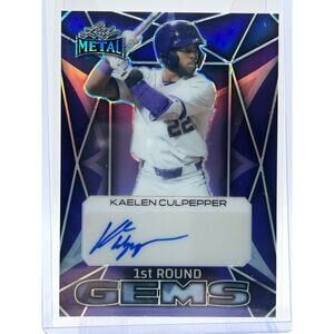 2024 Leaf Metal Kaelen Culpepper 1st Round Gems Purple Auto 6/15 SP Twins
